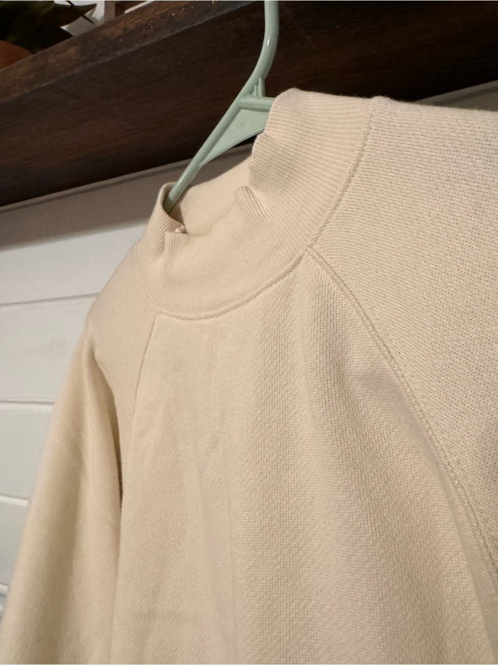 PINK Victoria's Secret Cream Mock Neck Sweatshirt NWT $60